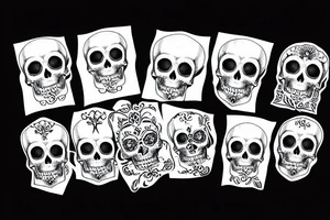 Momento mori with skull tattoo idea
