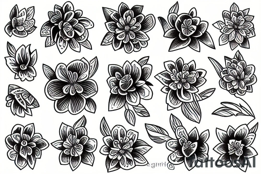 Flower jazmin tattoo idea