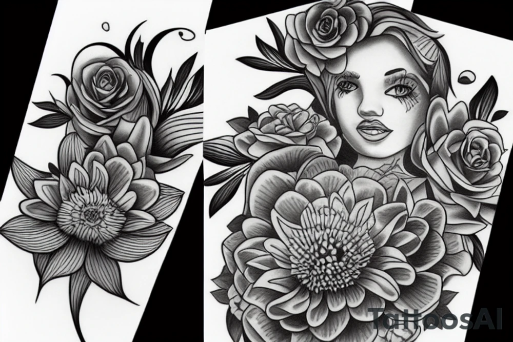 Flower jazmin tattoo idea