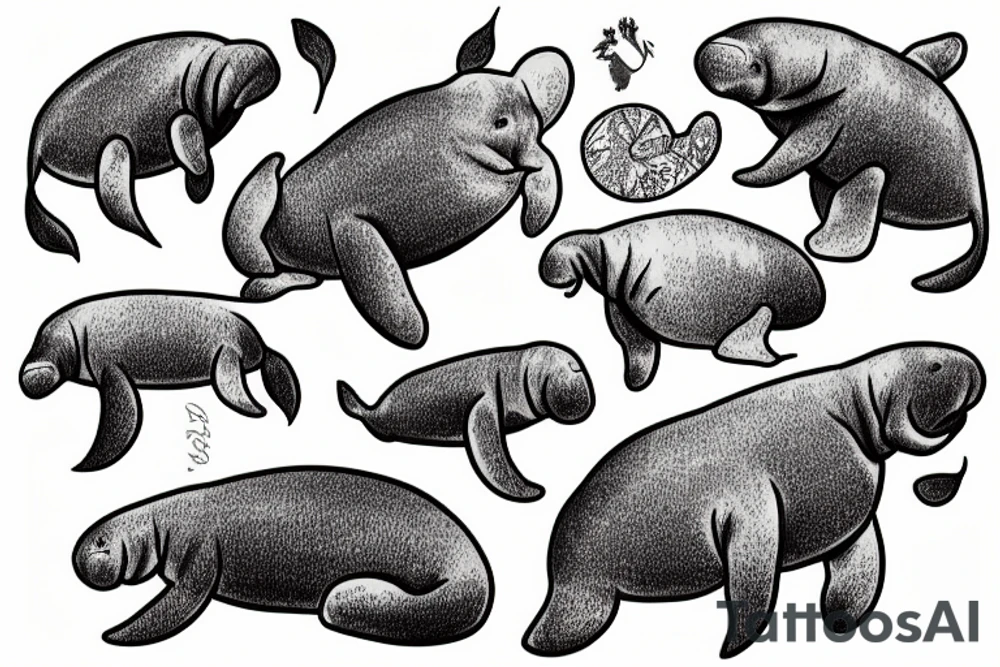 manatee tattoo idea