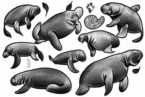 manatee tattoo idea