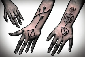 hand with six fingers tattoo idea