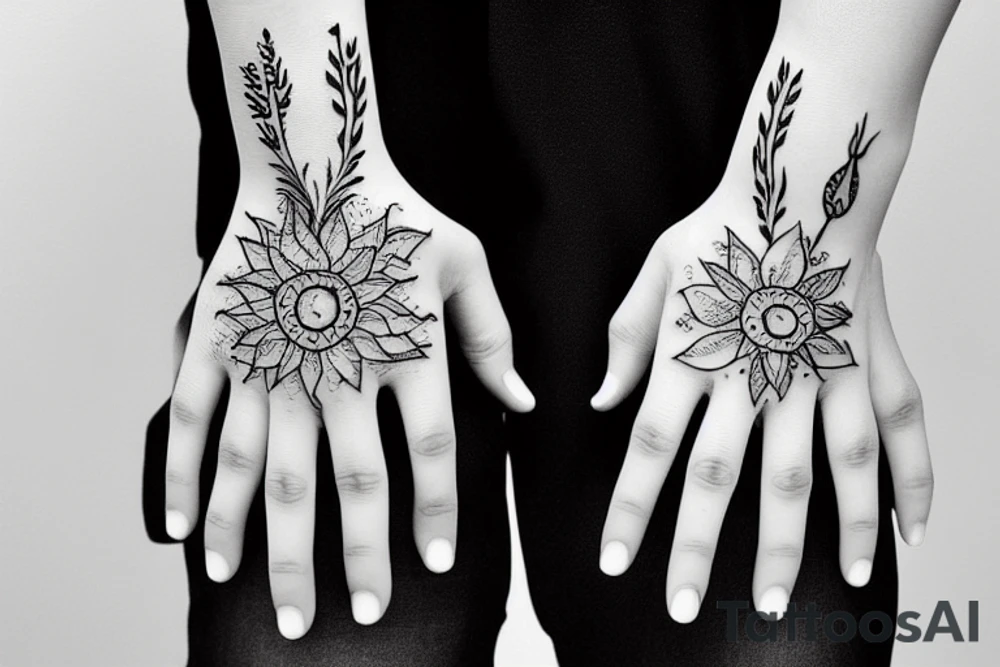 six fingered hand tattoo idea