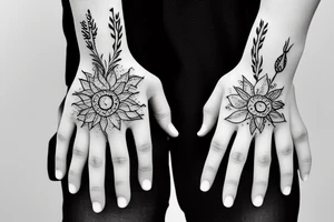 six fingered hand tattoo idea