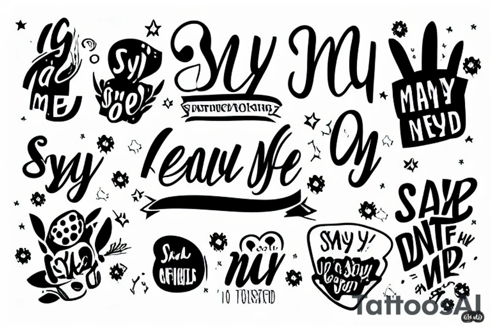 say my name tattoo idea