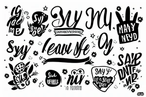 say my name tattoo idea