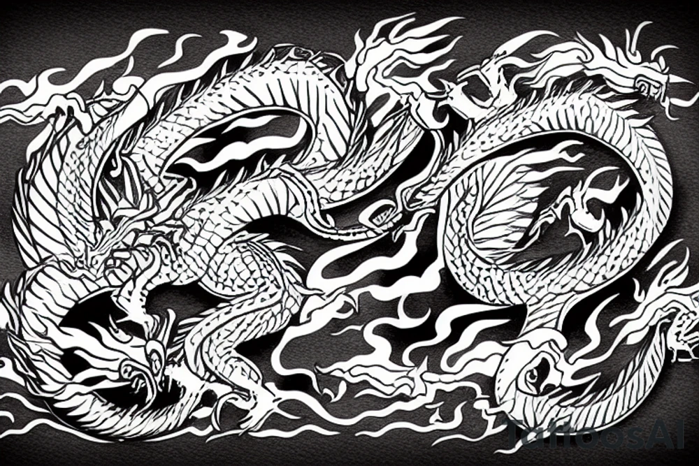 dragon of castle tattoo idea