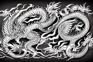 dragon of castle tattoo idea