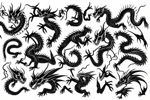 dragon of castle tattoo idea