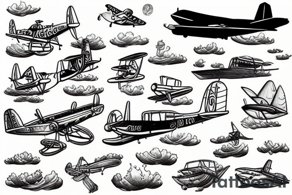Seaplane tattoo idea