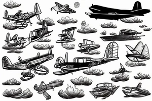 Seaplane tattoo idea