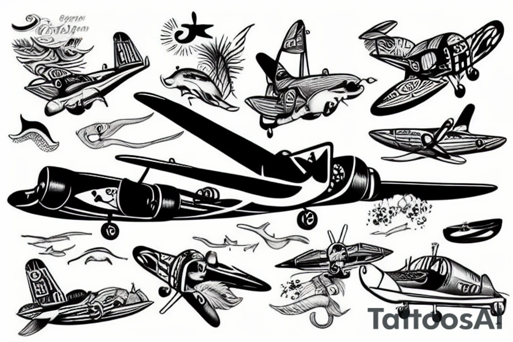 Seaplane tattoo idea