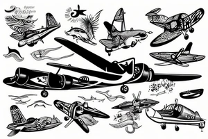 Seaplane tattoo idea