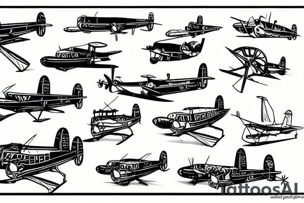 Seaplane tattoo idea
