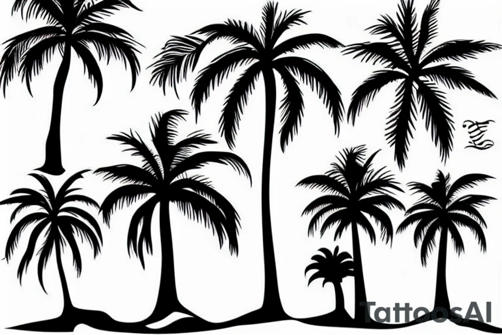 palm tree in winter tattoo idea