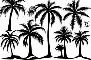 palm tree in winter tattoo idea