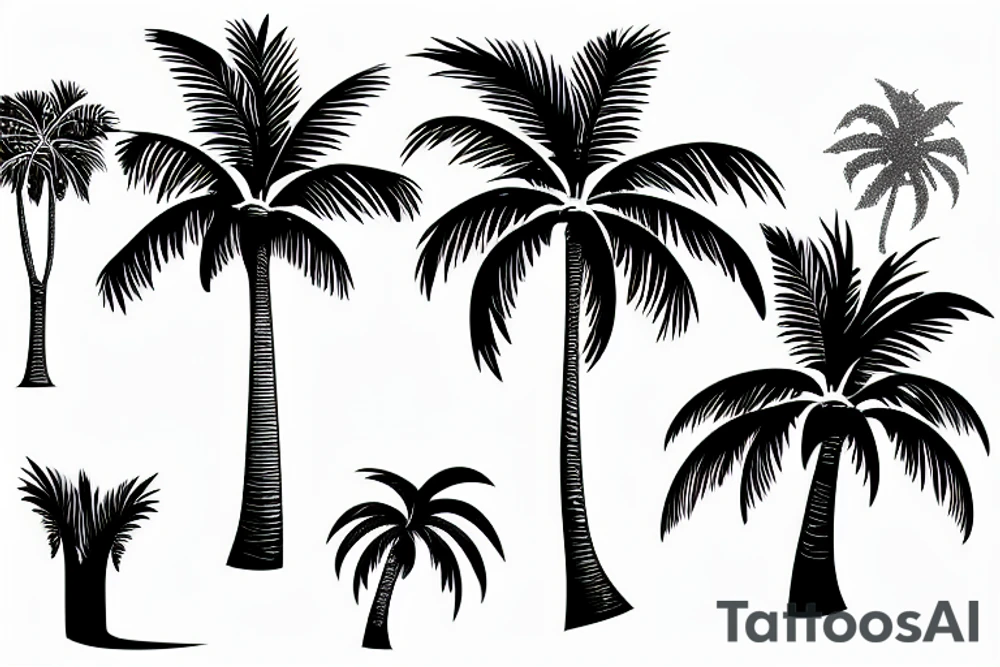 palm tree in winter tattoo idea