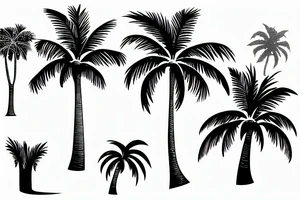 palm tree in winter tattoo idea
