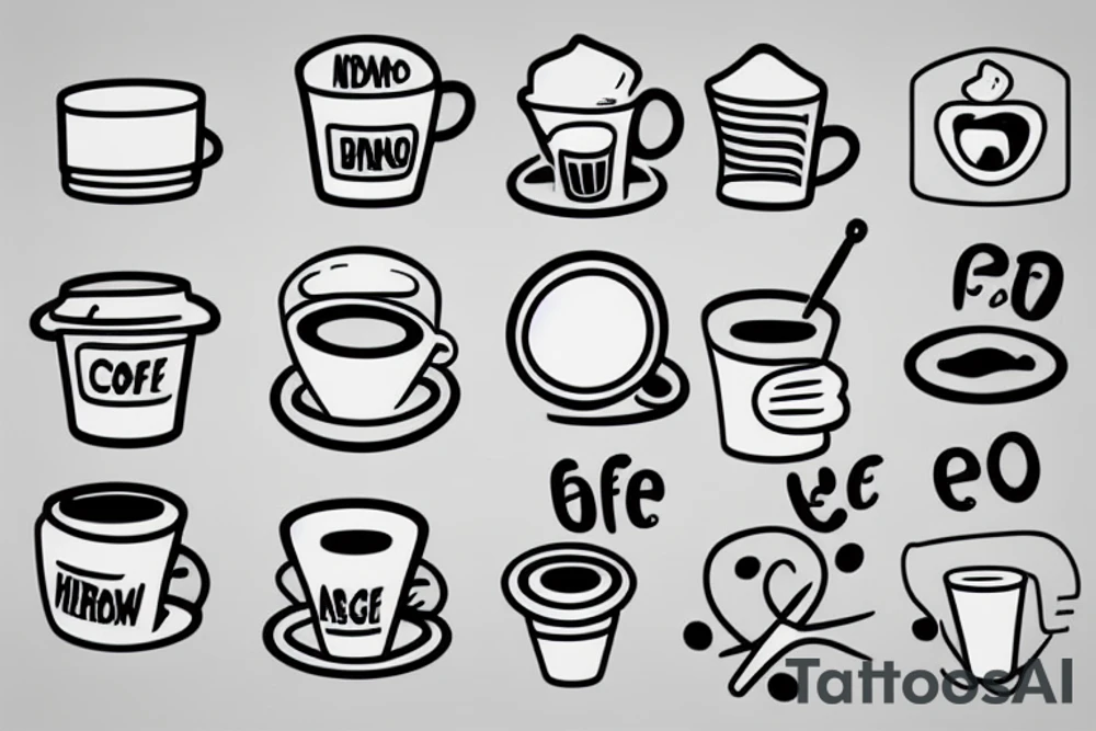 A nurse is having coffee tattoo idea