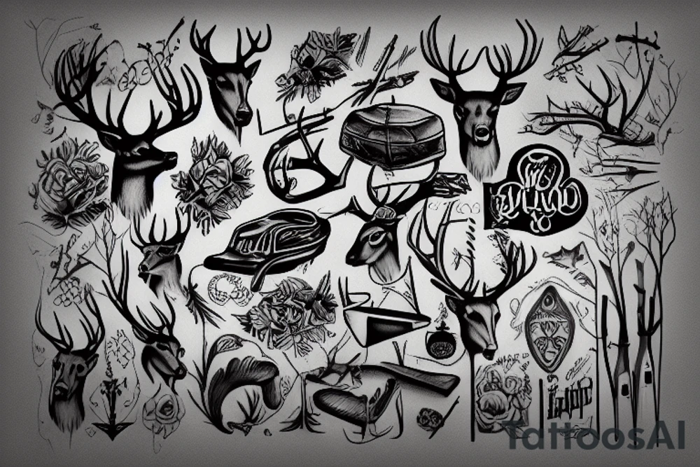 man killed by deer tattoo idea