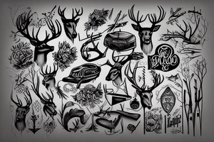 man killed by deer tattoo idea