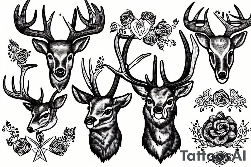 man killed by deer tattoo idea
