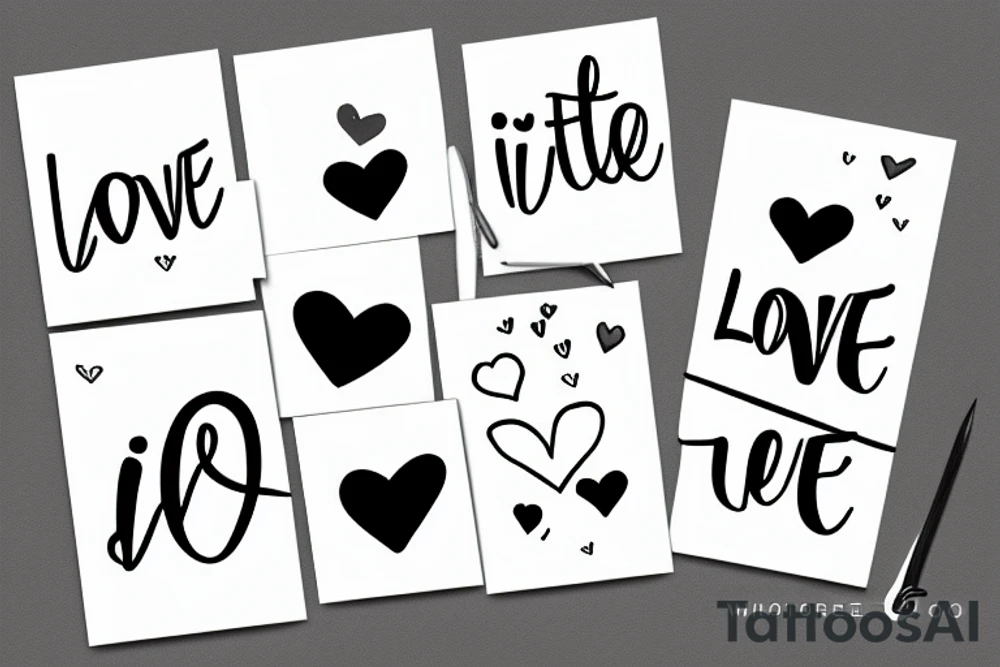 little more love in text tattoo idea