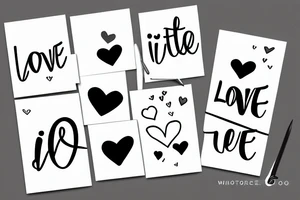 little more love in text tattoo idea