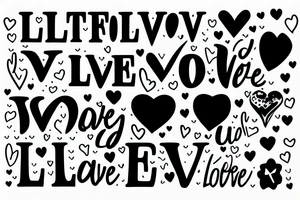 little more love in text tattoo idea