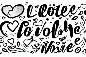 little more love in text tattoo idea