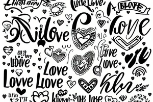 little more love in text tattoo idea