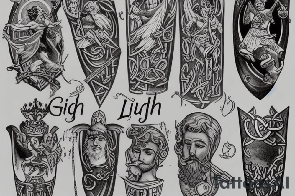 The Irish god Lugh tattoo idea