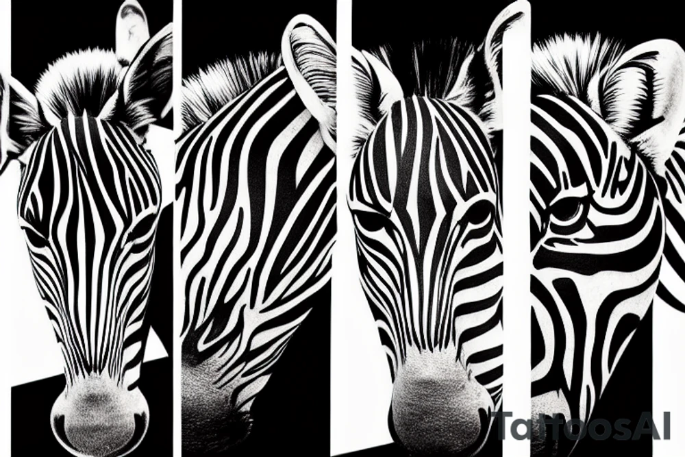 A zebra head tattoo idea
