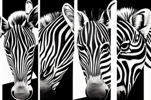 A zebra head tattoo idea
