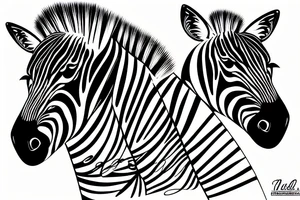 A zebra head tattoo idea