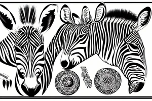 A zebra head tattoo idea