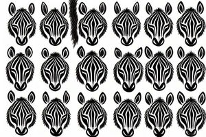 A zebra head tattoo idea