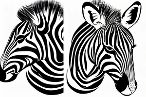 A zebra head tattoo idea