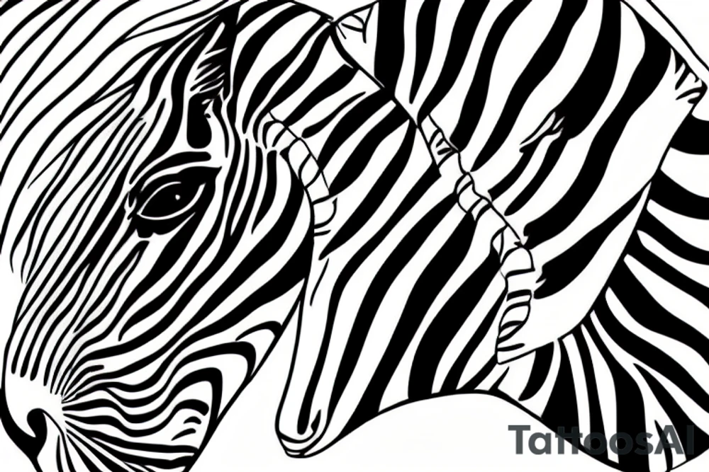 A zebra head tattoo idea
