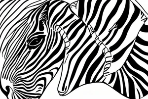 A zebra head tattoo idea