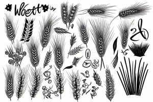 Wheat tattoo idea
