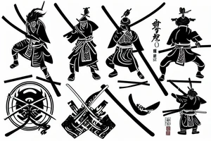 samurai with katana tattoo idea