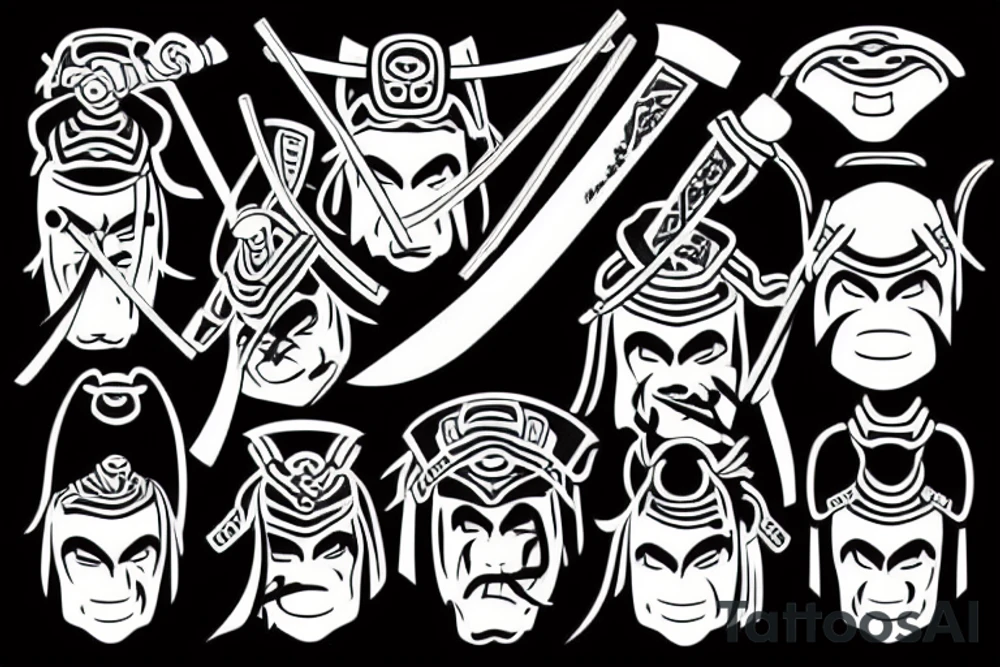 samurai with katana tattoo idea