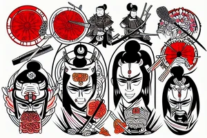 samurai with katana tattoo idea