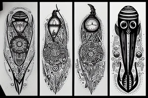 Gothic rocket ship tattoo idea