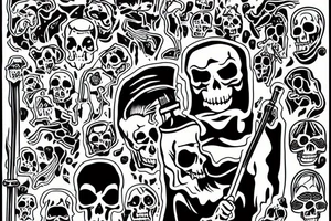 grim reaper holding a bong tattoo idea