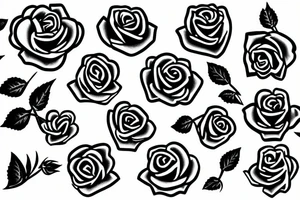 Three roses wrapped around a cross tattoo idea