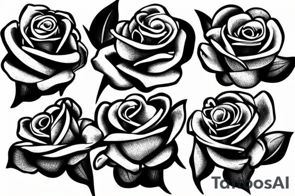 Three roses wrapped around a cross tattoo idea