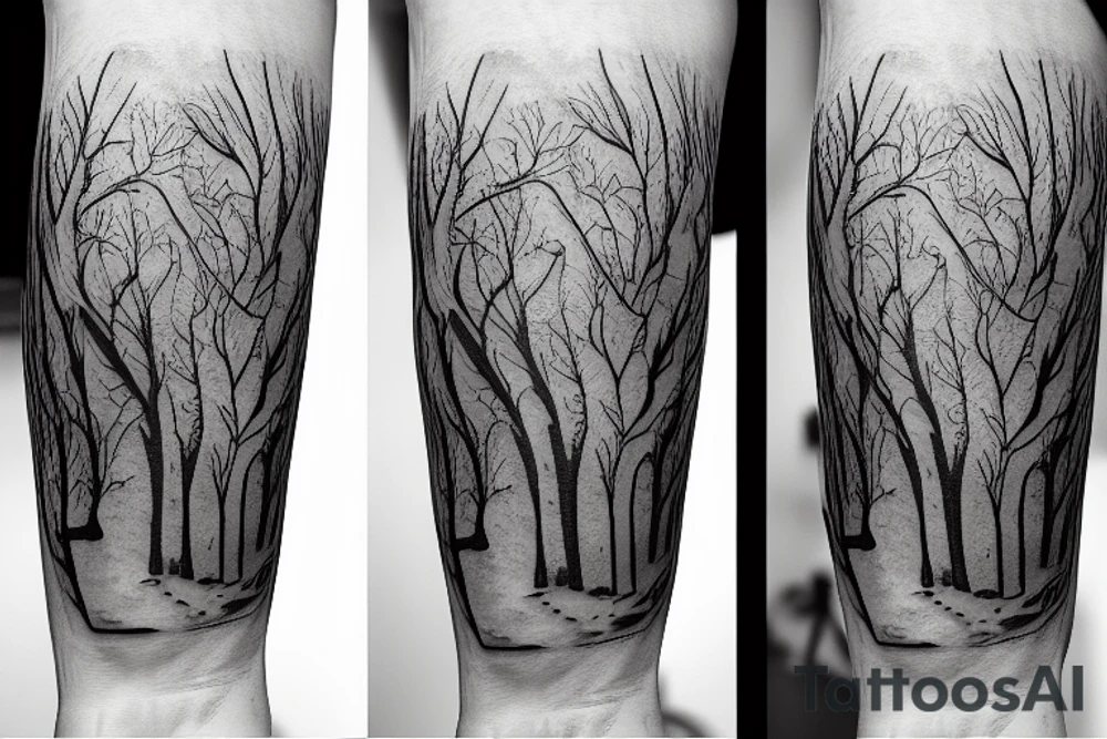 Tree head water tattoo idea