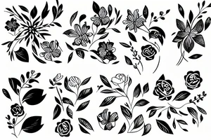 light flowers airy romantic tattoo idea